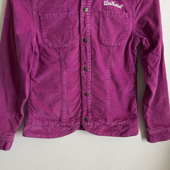 Carhartt Jacket Girls‎ 12 Purple Embroidered Carhartt Spell Out Outdoor Flawed - Picture 3 of 16